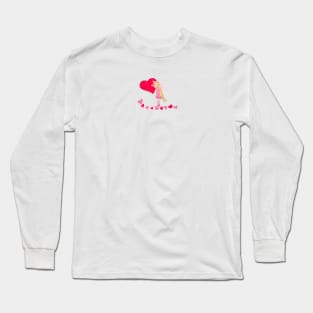 Cute fairy holding hearts Long Sleeve T-Shirt